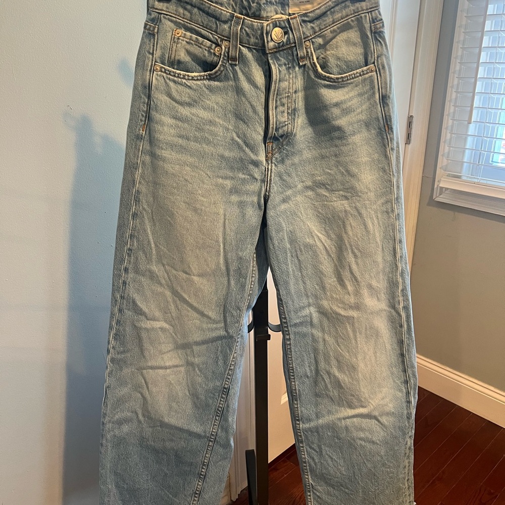 Rag and Bone wide leg Classic Blue Denim Jeans